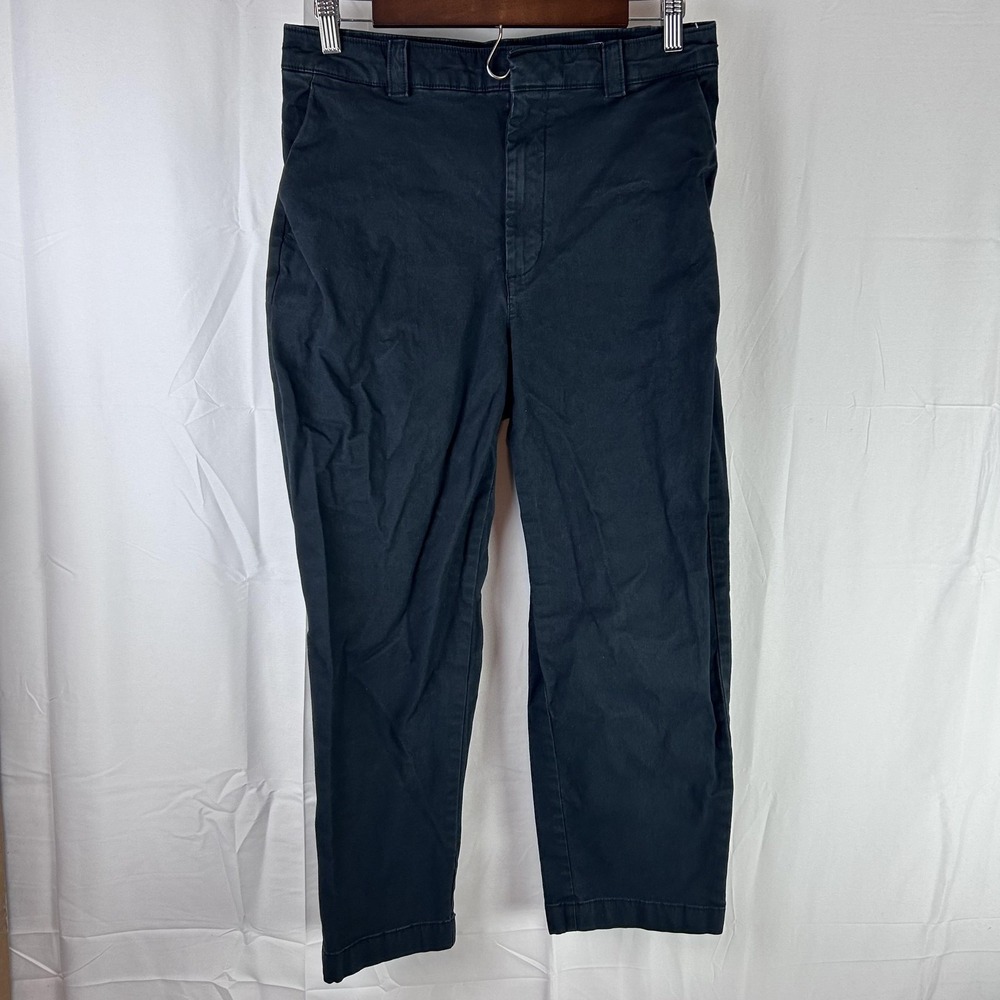 GAP Pants Womens 10 Black‎ Straight Up Khaki Garment Dyed Stretch Casual Fall 22